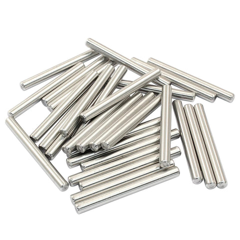 30Pcs M4 40Mm Stainless Steel Dowel Pins Set For Shelf Support And Furniture Pegs Unthreaded Cylindrical Dowels Silver Finish