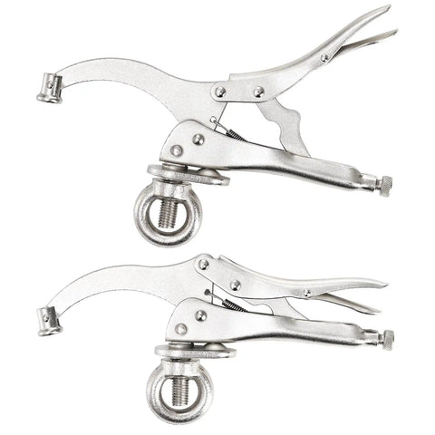 Two Pack 9 Inch Drill Press Clamps with Locking Mechanism Built Tough Heavy Duty Hold Down Clamps for Welding Tables and Woodworking
