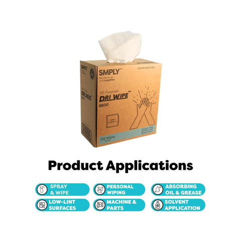 All Purpose Disposable Wipes For Auto Shops And Industrial Cleaning, 1,260 Total From 10 Boxes Of 126, 8 By 14 Inch Center Pull Sheets