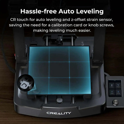 Ender 3 V3 SE 3D Printer With Sprite Direct Extruder Auto Leveling CR Touch showing auto leveling feature and control panel