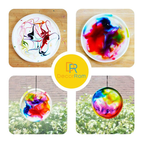 Epoxy Resin Pigment 15 Color Liquid Epoxy Resin Dye Set For Art And Jewelry Making, colorful casting discs display.