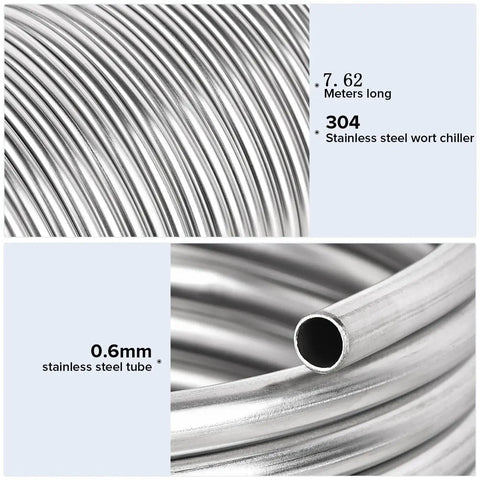 304 Stainless Steel Coil Tubing Half Inch Outer Diameter 25 Feet Long For Industrial Machinery And DIY Projects