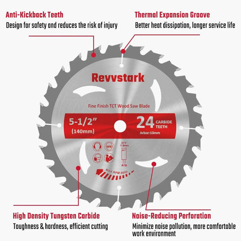 Heavy Duty Five And A Half Inch Circular Saw Blades With Ten Millimeter Arbor For Wood Plastic And Composite Materials