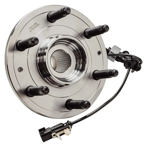 Front view of Front Wheel Bearing Hub Assembly 4WD For 2014-2018 Chevy Silverado 1500, 2015-2020 Suburban Tahoe, GMC Yukon XL, Cadillac Escalade, 2017-2019 XTS, ABS Included, 6-Lug Hub Replacement
