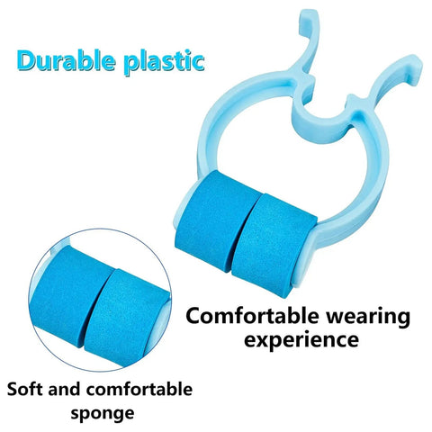 Blue foam plastic nose clip from 16 Piece Nose Clip Set For Nosebleed Prevention Epistaxis Stopper Nasal Clip Foam Plastic Stoppers For Adults