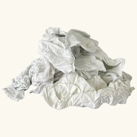 Pile of Recycled Multicolored T Shirt Cloth Rags For Everyday Cleaning, Paint Spills And Stains, Polishing And Dusting, Soft Absorbent Wiping Cloths