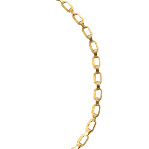 1/0 Diameter Weldless Plumbers Chain, 10 Feet Long, Solid Brass Stamped Flat Link Chain With 35 Pound Working Load Limit