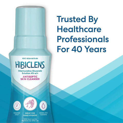 Antimicrobial And Antiseptic Skin Cleanser With 4 Percent CHG 8 Oz Foaming Pump Bottle For Home And Hospital Use Delivers Improved Coverage And Easy Application Trusted In Healthcare For Over Forty Years.