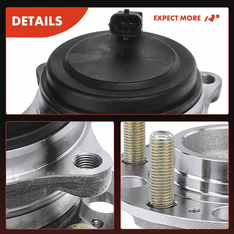 Close-up of Rear Wheel Bearing And Hub Assembly With Abs And 5 Lug For Kia Sorento 2016 2017 2018 2019 2020 Fwd Only Replacement Part
