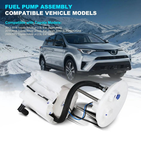 Electric Fuel Pump Module Assembly For Toyota RAV4 2009 Through 2018 2.5L L4 Direct Replacement Replaces E9003M E9004M 770200R010