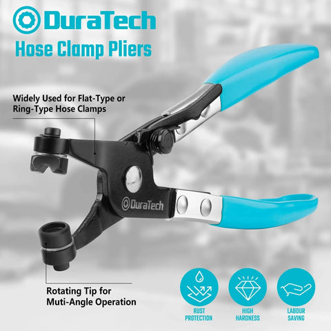 Hose Clamp Pliers With Swivel Flat Band For Automotive Repair Multi Angle Flexible Jaws With Rotating Tip For Access