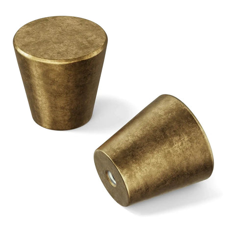 10 Pack Antique Brass Cabinet Knobs Round Vintage Drawer Pulls For Kitchen Cabinets Easy Install With Included 1 Inch And 1 3 4 Inch Screws Classic Small Round Hardware For Timeless Kitchen Decor