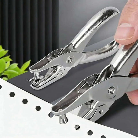 Two Pack Single Hole Puncher Metal Craft Hole Punch for Scrapbooking and Tickets 6 mm Hole Diameter Punches Up to 8 Sheets