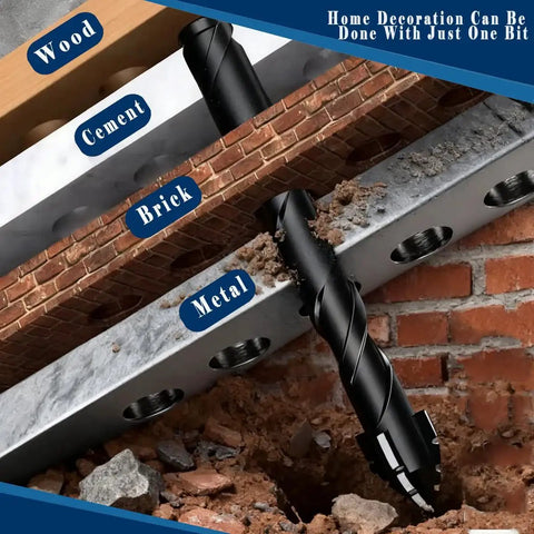 Pro Grade 10 Piece Masonry Drill Bit Set With Crisscross Serrated Tip For Precision Drilling through wood, cement, brick, metal.
