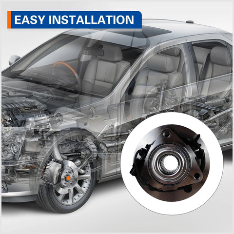 Front Wheel Hub And Bearing Assembly 515151 For Ram 1500 2012 To 2018 And 2019 Ram 1500 Classic 5 Lug With ABS focus on installation