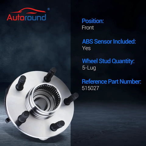 Front 4WD Wheel Bearing Hub Assembly Set For 1998 1999 2000 Ford Ranger And Mazda B4000 5 Lug With ABS 2 Piece