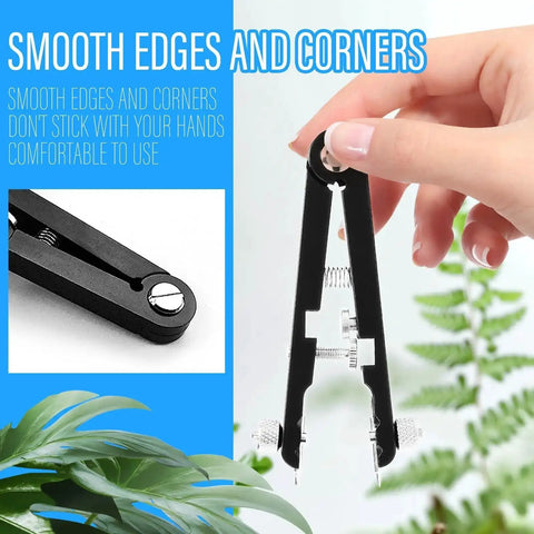 Hand holding Watch Band Tool Kit With Pro Grade Spring Bar Pliers And 10 Tips Tweezers Set, showcasing smooth edges.