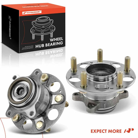 Rear Wheel Bearing And Hub Assembly Two Pack For Honda Civic 2013 2014 2015 FWD 5 Lug with durable steel bearings