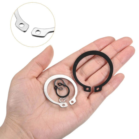 10 Pack 35.2mm External Retaining Rings 304 Stainless Steel Circlips Snap Rings For Valves And Electrical Appliances in hand