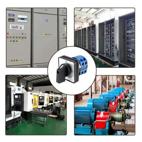 4 Position 8 Terminal Universal Rotary Cam Changeover Switch SYW28-20 Latching 550V 20A in control panel environments