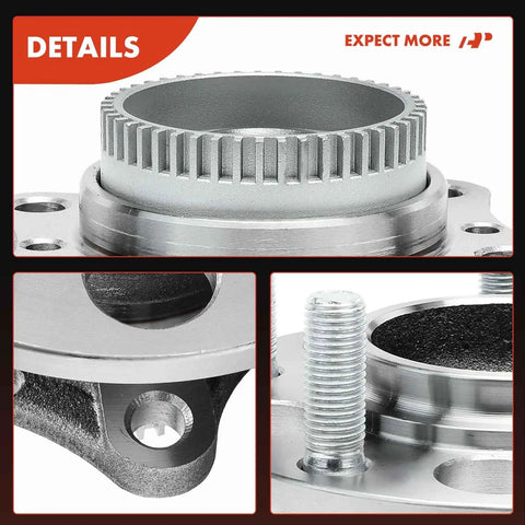 Close-up of a Road Ready Rear Wheel Bearing And Hub Assembly With ABS Ring for Hyundai Elantra, Elantra Coupe, Elantra GT, Veloster, Forte, Forte Koup, Forte5 5 Lug 2011 To 2018 FWD Only, showing detailed components.
