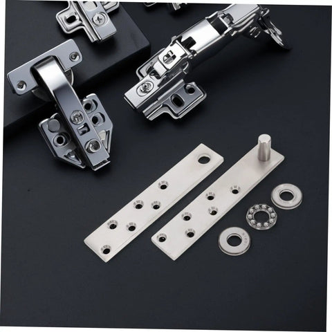 360 Degree Heavy Duty Stainless Steel Invisible Pivot Hinge for Secret Doors and Hidden Bookcases by DOITOOL, components view