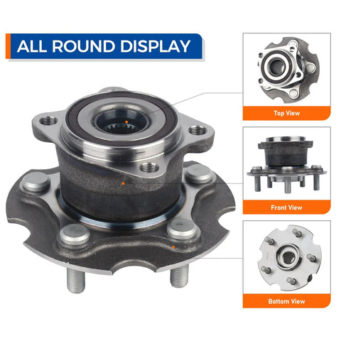 Rear Wheel Hub Bearing Assembly Fits 2015-2017 Lexus NX200t 2018-2019 NX300 2015-2019 NX300h 2006-2018 Toyota RAV4 shown from multiple angles