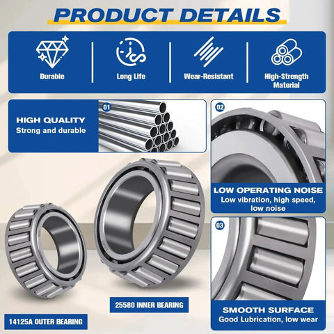 Detailed view of Boat Trailer Bearing Kit With Grease Seals 10 36 22333TB Spindle Nuts for durability and smooth operation