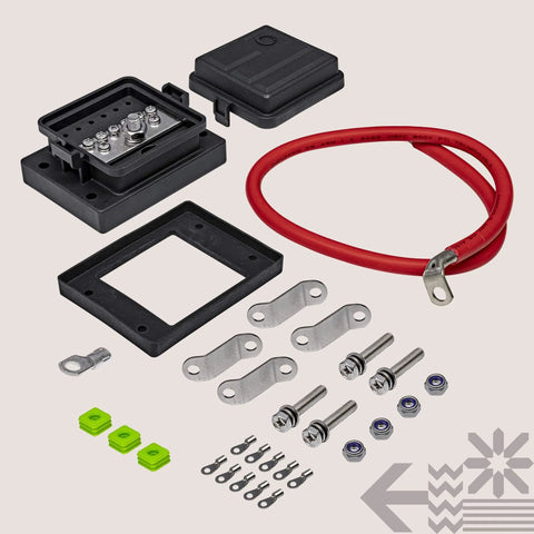 Waterproof Ground Power Distribution Terminal Block With Insulated Bus Bar Box For 12V Auto Marine Car RV Boat UTV ATV IP65 Sealed