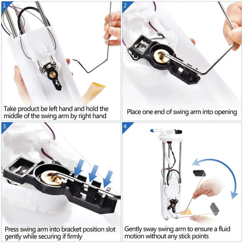 Installation process of Fuel Pump With Sensor E3542M Replacement Fits 2000 2005 Buick Century and other models