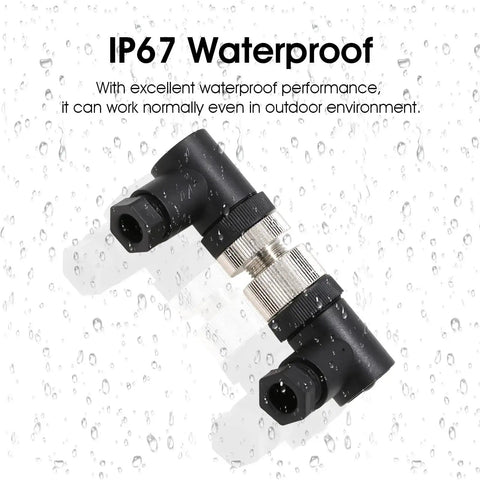 Industrial M12 8 Pin Male Connector 12mm A Code IP67 30V 2A Circular Sensor Right Angle Field Installable Waterproof