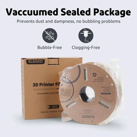 PLA Plus 1.75mm White Filament 2kg Spool for Most FDM 3D Printers Tougher, vacuum sealed package and brown box visible
