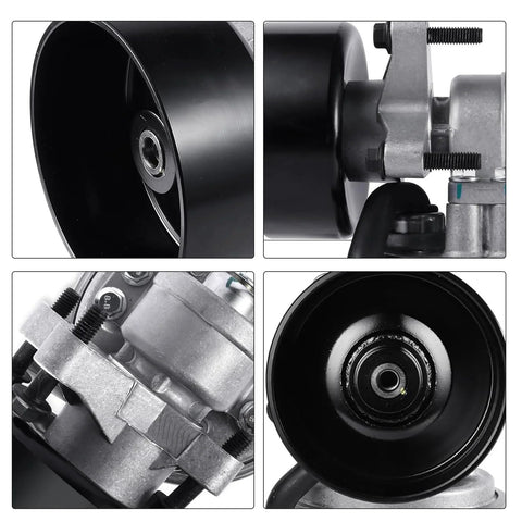 TAUTOY vacuum pump pulley close-up with central bearing, black finish
TAUTOY vacuum pump side view with mounting bracket and bolts
TAUTOY vacuum pump housing with mounting hardware and clamp
TAUTOY vacuum pump front view showing pulley bore and seal