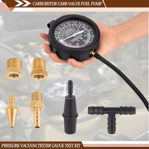 Vacuum Gauge Automotive Tester Kit For Fuel Pressure Diagnostics And Carburetor Testing DIY Friendly Fuel Pump Pressure Checker