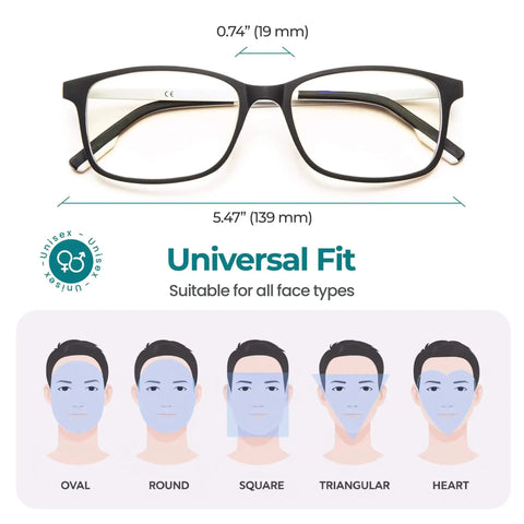 Arctic Blue Light Blocking Reading Glasses 1.5 Diopters universal fit for all face shapes, anti-glare lenses for computer eye strain relief.