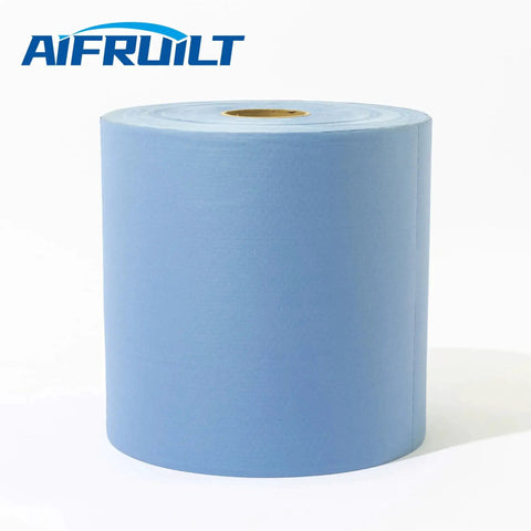Heavy Duty Pro Grade Shop Towels Jumbo Roll With 475 Absorbent Blue Cloth Sheets for industrial cleanup
