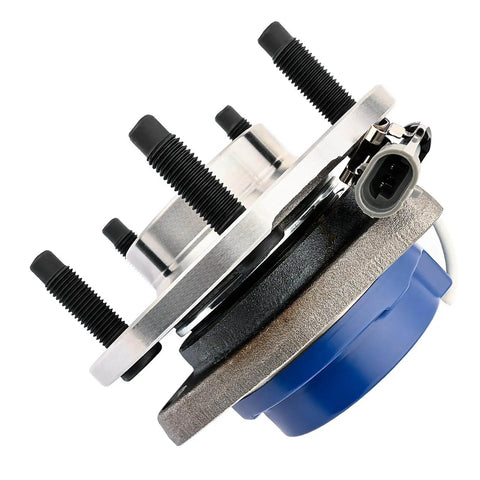 Close-up of Pair Front or Rear Wheel Bearing Hub Assembly for Chevy Impala Monte Carlo Venture, Cadillac, Buick, Pontiac, Oldsmobile, Saturn
