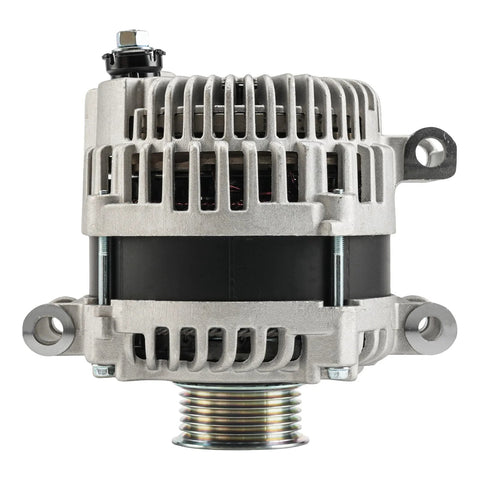 Front view of 12V 150 Amp CW Rotating Alternator For Ford Escape 2009 To 2012 Fusion 2010 To 2012 Mercury Mariner with six groove pulley.