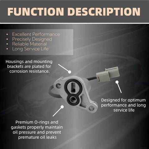 VVT Solenoid Replacement For Acura CL MDX RL TL Accord Odyssey Pilot Ridgeline 3L Direct Drop-In Fit 2000-2008 Models shown