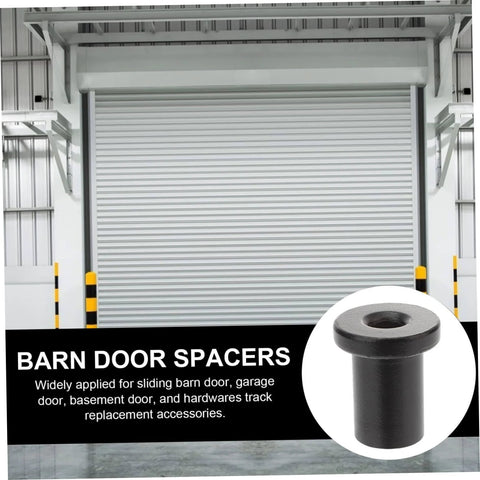 5 Pack Sliding Barn Door Track Spacers Replacement Kit For Barn Door Hardware, Heavy Duty High Carbon Steel, round black spacer