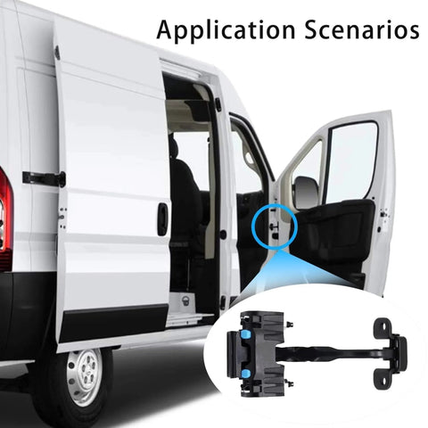 Front Door Check Arm Strap Stay Hinge For Promaster 1500 2500 3500 2014 2015 2016 2017 2018 2019 2020 2021 shown installed