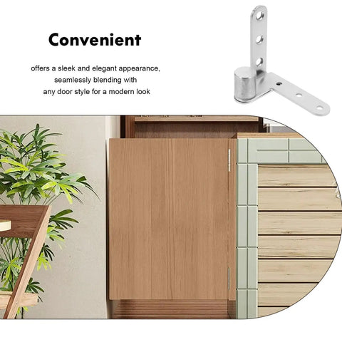Heavy Duty Stainless Steel Door Pivot Hinges With Automatic Rebound For Hidden Doors Cabinets And Bookcases