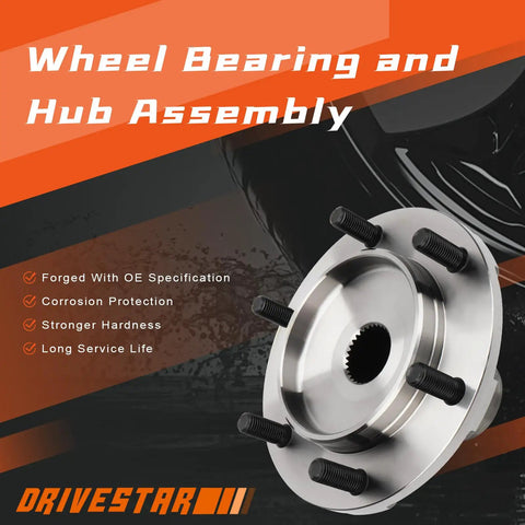 Image of Front Wheel Hub Assembly For 1995-2004 Toyota Tacoma 4WD, 1996-2002 Toyota 4Runner 4WD, 2000-2006 Toyota Tundra 4WD, 2001-2007 Toyota Sequoia 4WD Replacement - OEM-Grade Hub Bearing Kit.