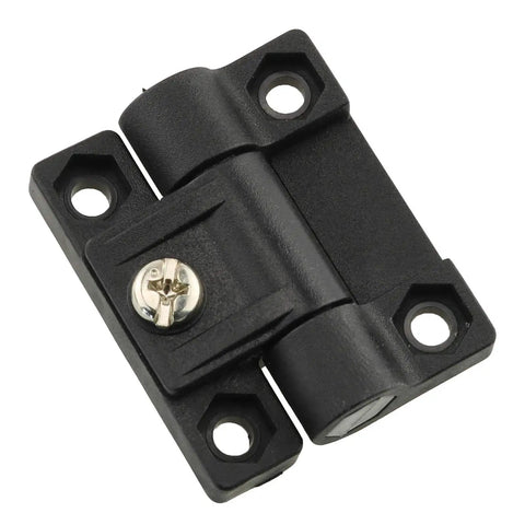 Adjustable Torque Position Cabinet Box Hinge Black Plastic 2 Pack With Modern Style And Unfinished Finish, forward view