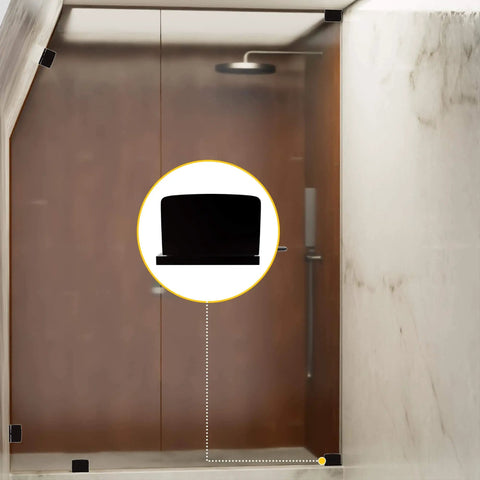 Adjustable Glass to Wall Mount Shower Door Pivot Hinge With Reversible L Bracket, for frameless shower, oil rubbed bronze finish.
