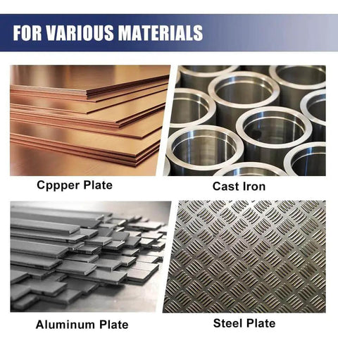 Image showing copper plate, cast iron, aluminum plate, and steel plate for various materials
