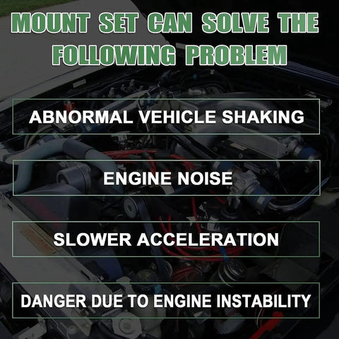 Engine bay highlighting symptoms solved by Honda CRV Engine Mount Kit 2.4L 2007 2008 2009 2010 2011 Five Piece Transmission Mount Set.
