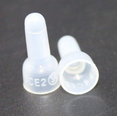 Close-up of 1000Pcs CE2 Closed End Wire Crimp Connectors Protective Cap Nylon Crimp Cap with Tin Plated Copper Ferrule Terminal