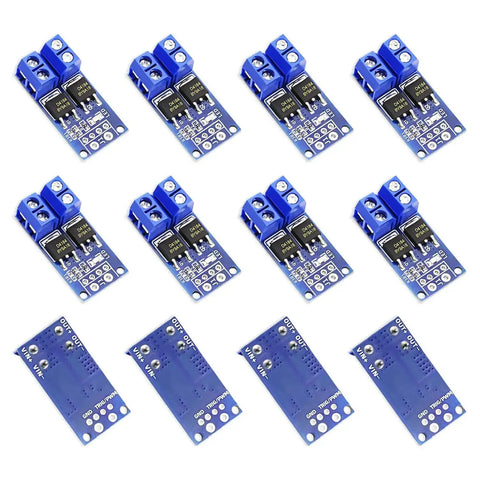 12 Pack High Power MOSFET Trigger Switch Drive Module 5V-36V DC PWM Controller 15A Continuous 30A Peak 400W Dual Channel Electronic Switch Board