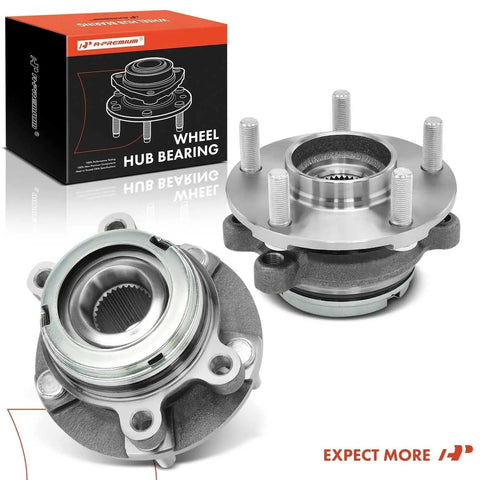 2x Front Wheel Bearing And Hub Assembly Kit 5 Lug Bolt-In Compatible With Nissan Altima 2007 To 2018 with packaging